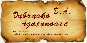 Dubravko Agatonović vizit kartica